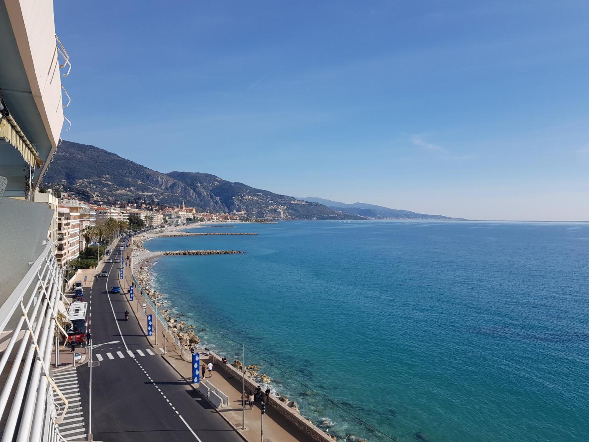 Menton Front Bord De Mer Cote D'Azur Florentina Sea View French Riviera Proche Monaco Montecarlo Superb Studio 외부 사진